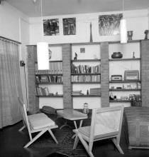 An inside view of a house, possibly campus quarters