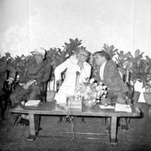 Dr. A. L. Mudaliar, Chairman, Board of Governors, and Mr. V. R. Nedunchezhiyan at the release function of the Journal of Mathematical and Physical Sciences, 1967