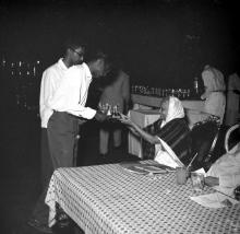 Students receives prizes from Mrs. Nirmala Medhi, 1963