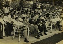 A section of the audience at the Third Inter-IIT Sports Meet, 1964
