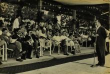 Prof. B. Sengupto addresses the audience at the Third Inter-IIT Sports Meet, 1964