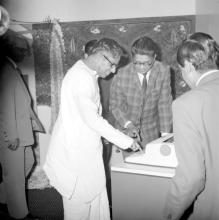 The IBM 2741 communication terminal at the inauguration of the Computer Centre, 1973