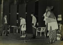 Students perform a Hindi play at the Third Inter-IIT Sports Meet, 1964
