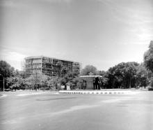 A view of Gajendra Circle and Administration Block from Delhi Avenue