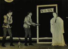 Students perform the English play "The New Wing at Elsinore”, 1964