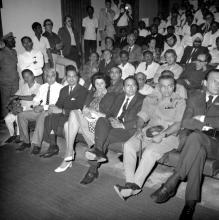 A section of the audience during the inauguration of the Computer Centre at IIT Madras, 1973