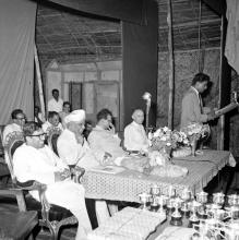 Mr. R. Natarajan addresses the audience at the Second Institute Day, 1961