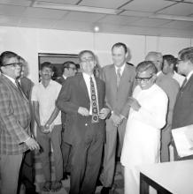 A lighter moment at the inauguration of the Computer Centre, 1973