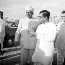 Mr. C. Subramaniam with Dr. A. L. Mudaliar and Prof. B. Sengupto, 1961