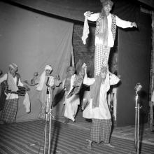 Students perform Bhangda dance at the Second Institute Day, 1961