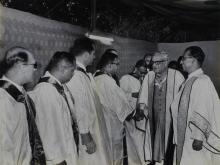 Prof. B. Sengupto introducing Mr. M. C. Chagla to the Senate members, 1965