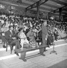 Mr. H. V. R. Iengar addresses the audience at the Inter-IIT Sports Meet, 1970