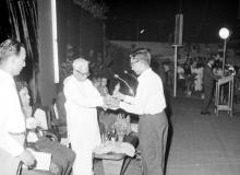 Mr. M. Bhaktavatsalam presents a prize during the Sixth Institute Day, 1965