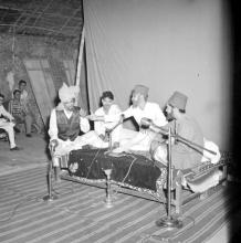 Students stage what appears to be a play at the Second Institute Day, 1961
