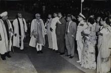 Mr. M. C. Chagla meeting some of the eminent guests and faculty at the second convocation of IIT Madras, 1965