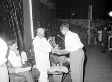 Mr. M. Bhaktavatsalam presents a prize during the Sixth Institute Day, 1965