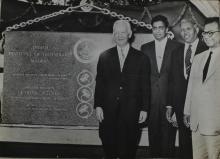 A photograph with the foundation stone, 1962