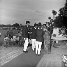Mrs. Iengar awarding prizes at the Eighth Inter-IIT Sports Meet in IIT Madras, 1970