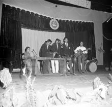 Students staging a group song at the Seventh Institute Day, 1966