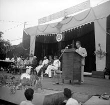 Prof. B. Sengupto addresses the audience at the Seventh Institute Day celebrations, 1966