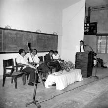 Prof. R. G. Narayanamurthi with students, 1968