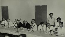 One of the meetings during the visit of Prof. Hilbig and Mr. Westphal, 1965