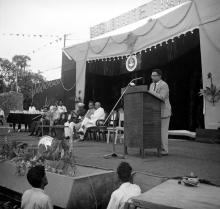 Prof. P. C. Varghese welcoming the guests at the Seventh Institute Day celebrations, 1966