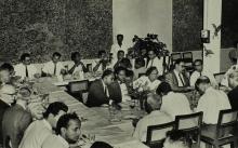 One of the meetings during the visit of Prof. Hilbig and Mr. Westphal, 1965