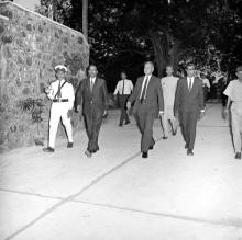 Entering the Open Air Theatre during the Tenth Institute Day, 1969