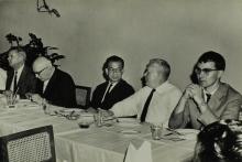 One of the meetings during the visit of Prof. Hilbig and Mr. Westphal, 1965