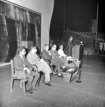 Prof. A. Ramachandran addresses the audience during the Tenth Institute Day, 1969