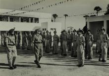 Major General Virendra Singh inspects a guard of honour, 1965