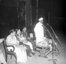 Dr. A. L. Mudaliar addresses the gathering at Mr. R. Natarajan’s farewell ceremony