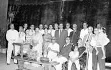 Guests at Mr. R. Natarajan’s  farewell ceremony pose for a photograph 