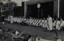 Prof. D. Venkateswarlu reads out the names of graduands of the Department of Chemical Engineering, 1965