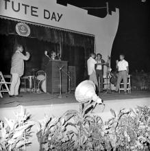  Students stage a play during the Tenth Institute Day, 1969