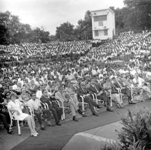 A section of the audience at the sixth convocation, at the Open Air Theatre