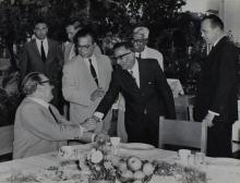 Prof. B. Sengupto introduces Prof. R. K. Gupta to Mr. Hans Lenz