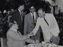 Dr. Stahl introduces himself to Mr. Hens Lenz 