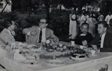 The dignitaries in discussion during the high tea ceremony that was thrown in honour of Mr. Hans Lenz’s visit to IIT Madras