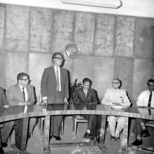 Prof. B. Sengupto addressing the gathering during the transfer of charge for the post of Director, 1967 
