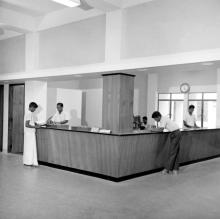 Library book issue counter, Central Library of IIT Madras, 1967
