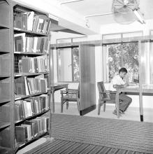 Reading area in the Central Library of IIT Madras, 1967