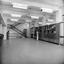 A person browsing the index of the Central Library of IIT Madras, 1967