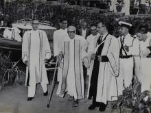 C. Rajagopalachari arrives for the fourth convocation, 1967