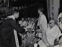 C. Rajagopalachari gives away a degree to a student, 1967
