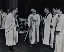 Prof. B. Sengupto and Mr. C. Rajagopalachari having a conversation, 1967