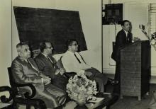 Prof. Arcot  Ramachandran addresses the gathering at the valedictory  function of the Short Term Course in High Vacuum Technology 