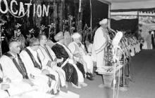Dr. A. L. Mudaliar welcomes the dignitaries and declares the convocation open