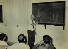 Dr. Werner Koch conducts a session at the Short Term Course in High Vacuum Technology 